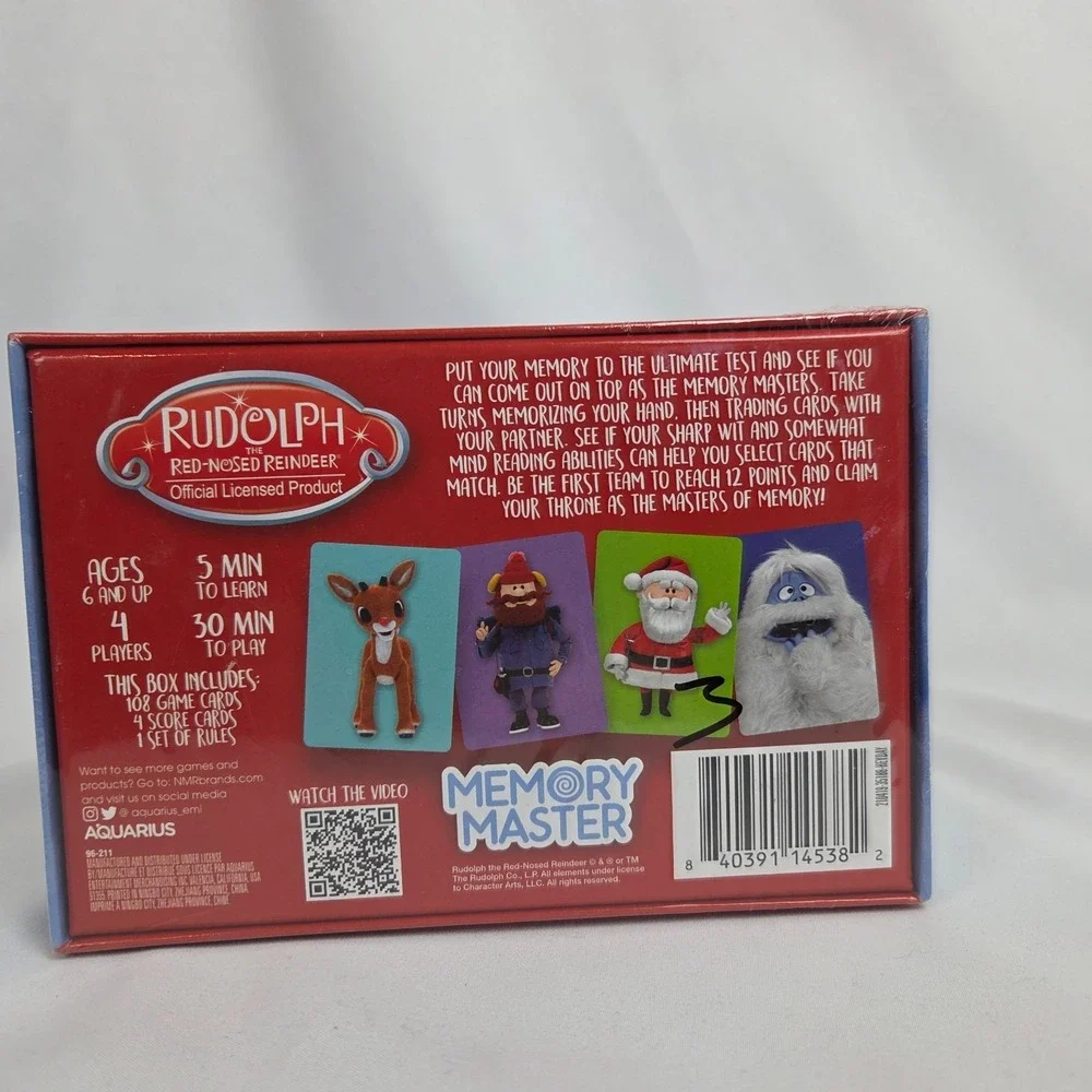 Memory Master Rudolph the Red-Nosed Reindeer Card Game 4 players‎ Ages 6+ 30 min